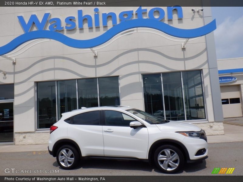 Platinum White Pearl / Black 2020 Honda HR-V EX AWD