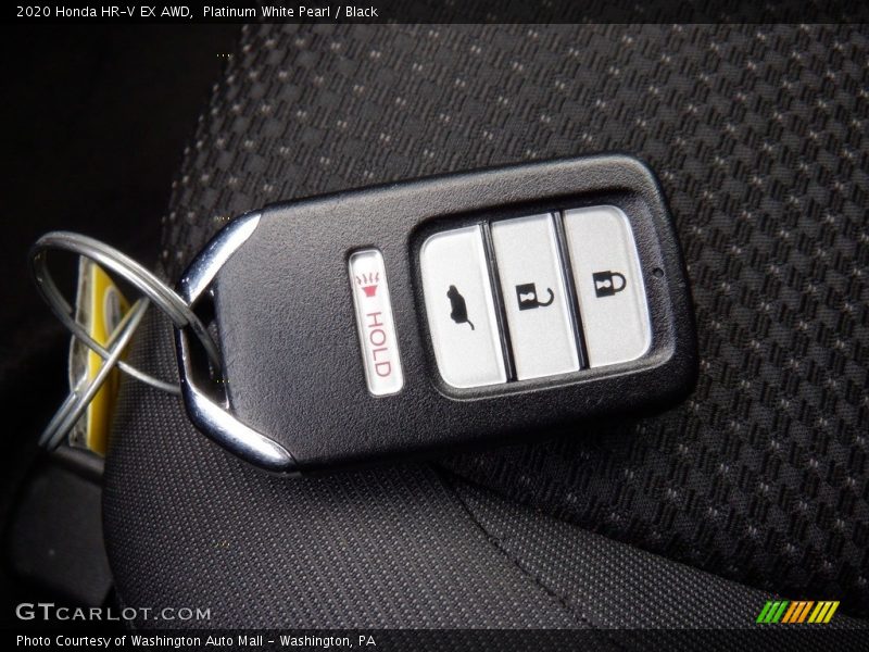 Platinum White Pearl / Black 2020 Honda HR-V EX AWD