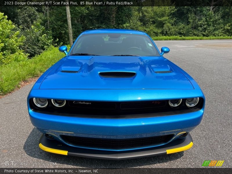 B5 Blue Pearl / Ruby Red/Black 2023 Dodge Challenger R/T Scat Pack Plus