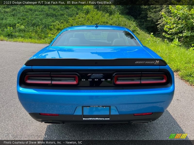 B5 Blue Pearl / Ruby Red/Black 2023 Dodge Challenger R/T Scat Pack Plus