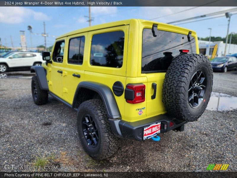 High Velocity / Black 2024 Jeep Wrangler 4-Door Willys 4xe Hybrid