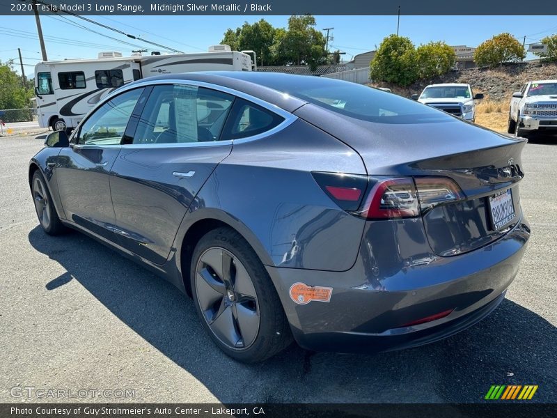 Midnight Silver Metallic / Black 2020 Tesla Model 3 Long Range