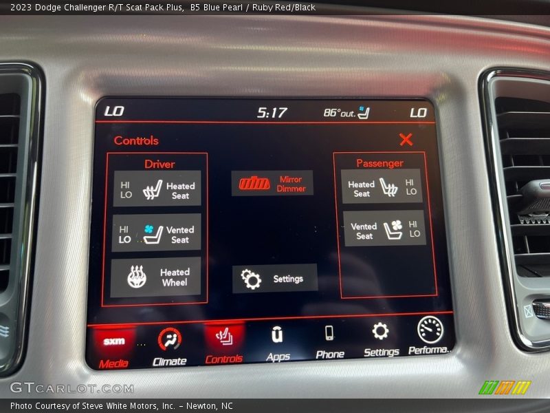Controls of 2023 Challenger R/T Scat Pack Plus