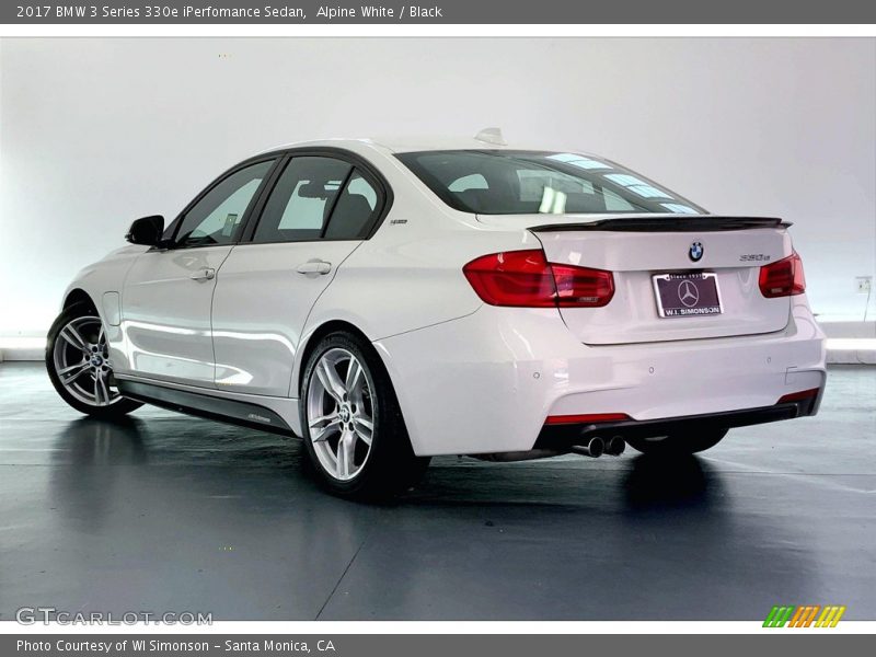 Alpine White / Black 2017 BMW 3 Series 330e iPerfomance Sedan