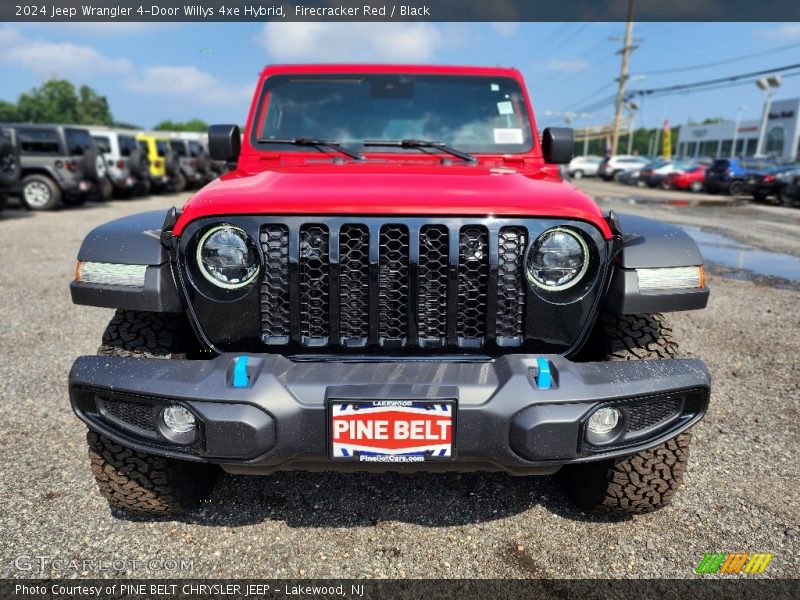 Firecracker Red / Black 2024 Jeep Wrangler 4-Door Willys 4xe Hybrid