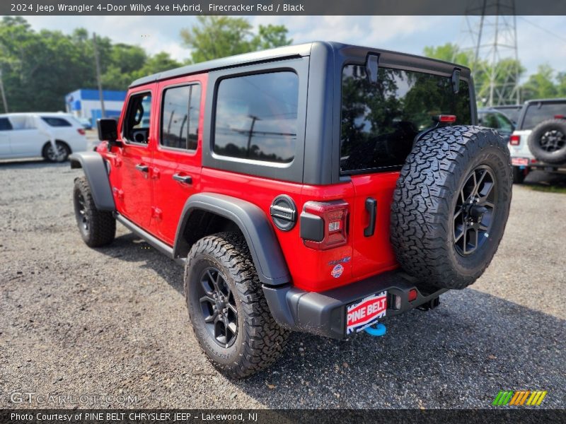 Firecracker Red / Black 2024 Jeep Wrangler 4-Door Willys 4xe Hybrid