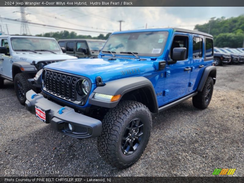 Hydro Blue Pearl / Black 2024 Jeep Wrangler 4-Door Willys 4xe Hybrid