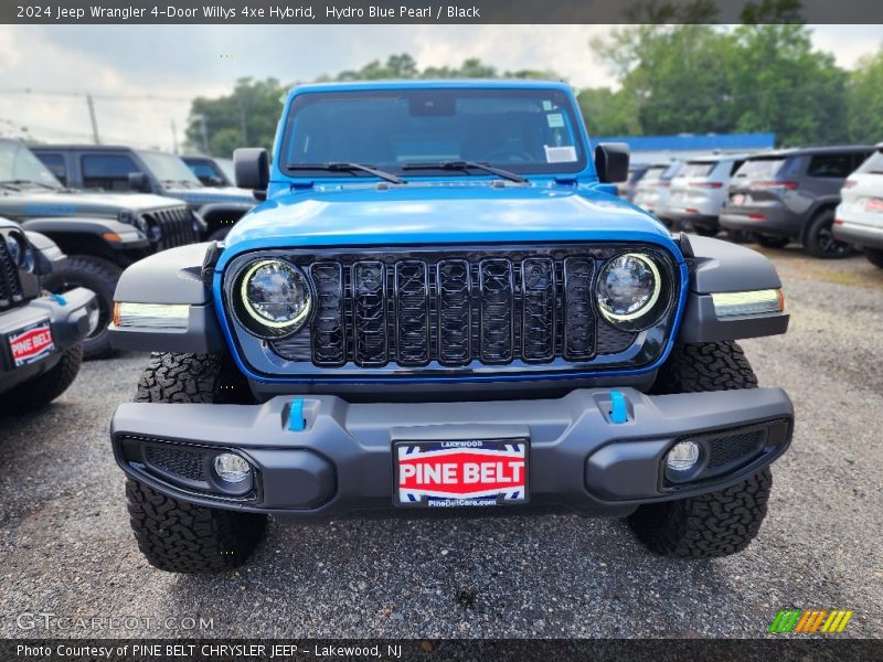 Hydro Blue Pearl / Black 2024 Jeep Wrangler 4-Door Willys 4xe Hybrid