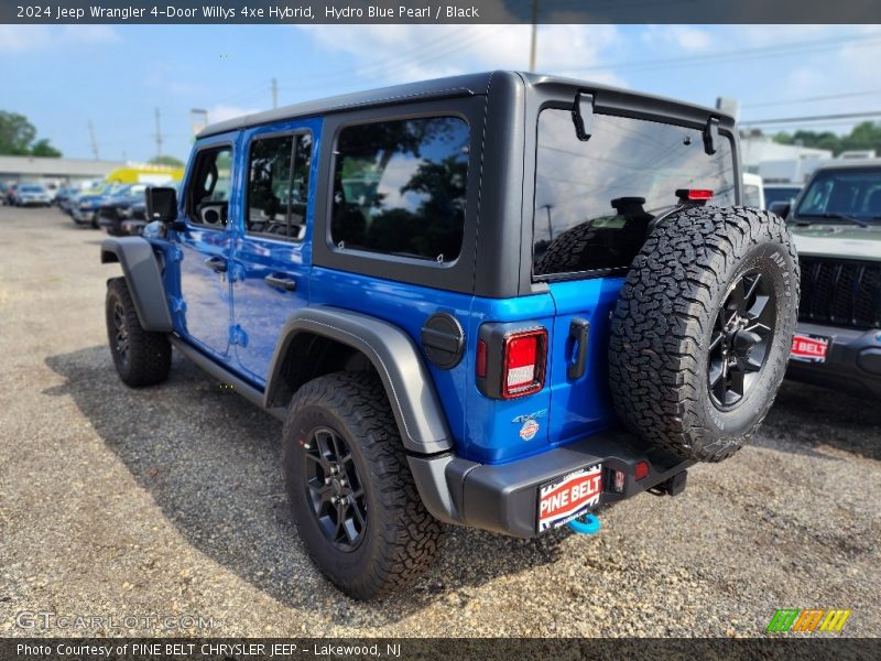 Hydro Blue Pearl / Black 2024 Jeep Wrangler 4-Door Willys 4xe Hybrid