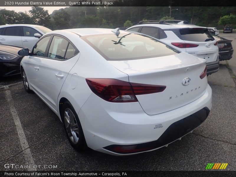 Quartz White Pearl / Black 2020 Hyundai Elantra Value Edition