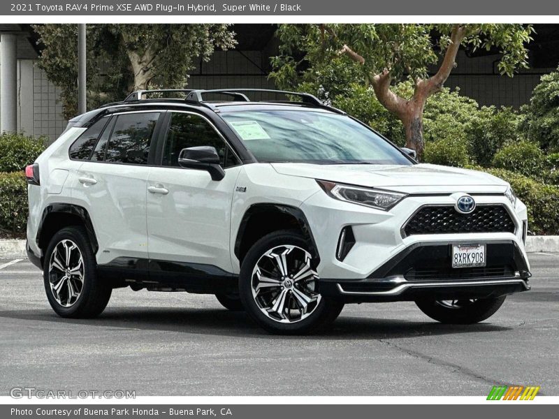 Super White / Black 2021 Toyota RAV4 Prime XSE AWD Plug-In Hybrid