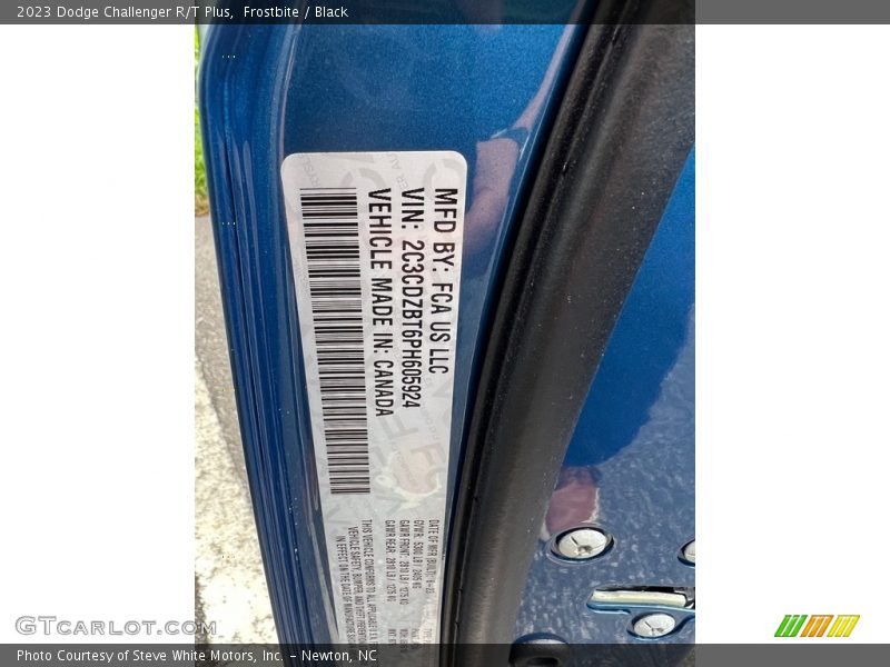 Frostbite / Black 2023 Dodge Challenger R/T Plus