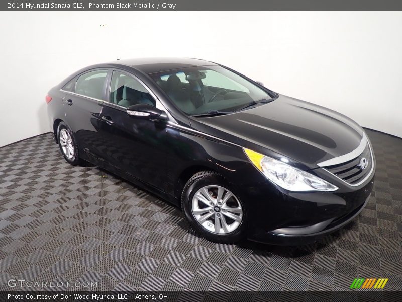 Phantom Black Metallic / Gray 2014 Hyundai Sonata GLS