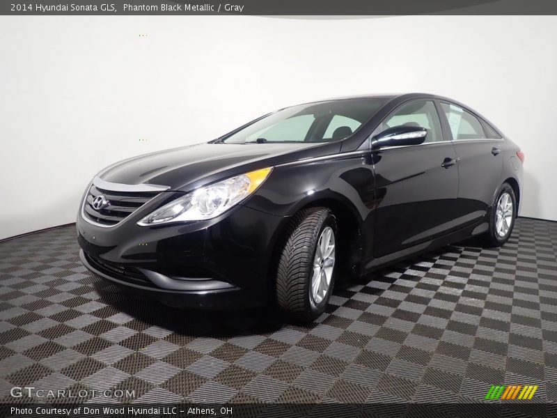 Phantom Black Metallic / Gray 2014 Hyundai Sonata GLS