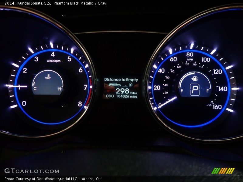 Phantom Black Metallic / Gray 2014 Hyundai Sonata GLS
