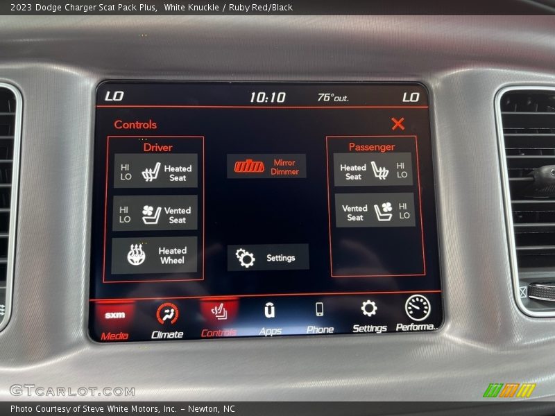 Controls of 2023 Charger Scat Pack Plus