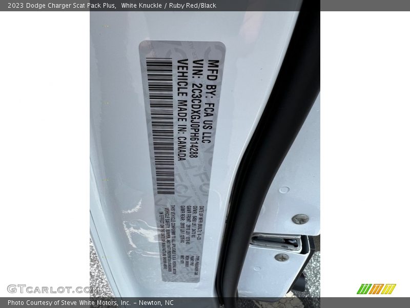 White Knuckle / Ruby Red/Black 2023 Dodge Charger Scat Pack Plus