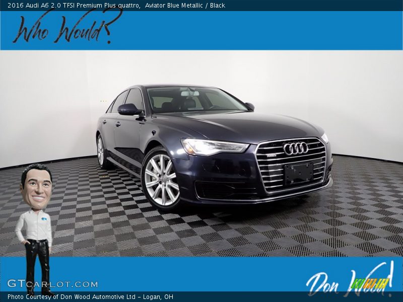 Aviator Blue Metallic / Black 2016 Audi A6 2.0 TFSI Premium Plus quattro