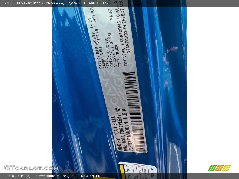 Hydro Blue Pearl / Black 2023 Jeep Gladiator Rubicon 4x4