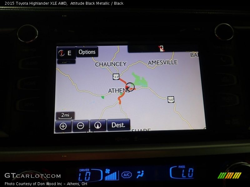 Attitude Black Metallic / Black 2015 Toyota Highlander XLE AWD