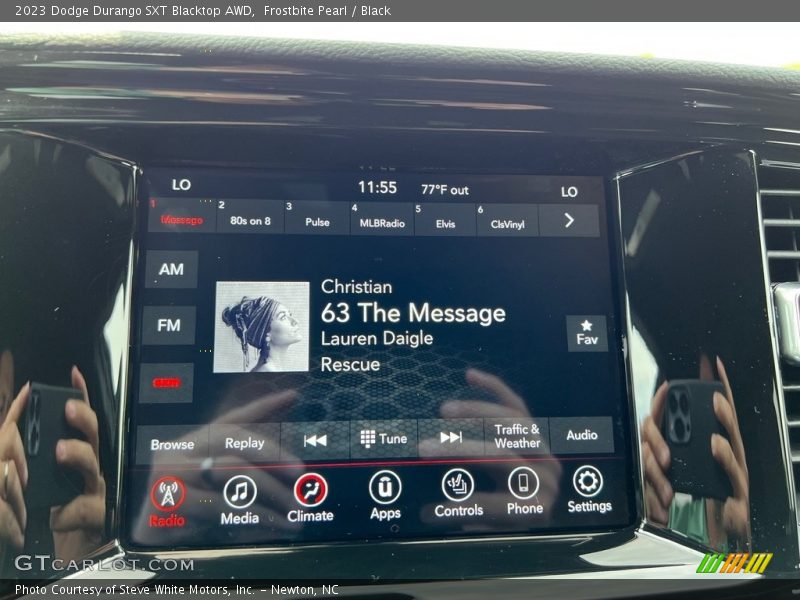 Frostbite Pearl / Black 2023 Dodge Durango SXT Blacktop AWD