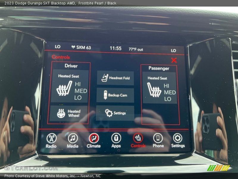 Frostbite Pearl / Black 2023 Dodge Durango SXT Blacktop AWD
