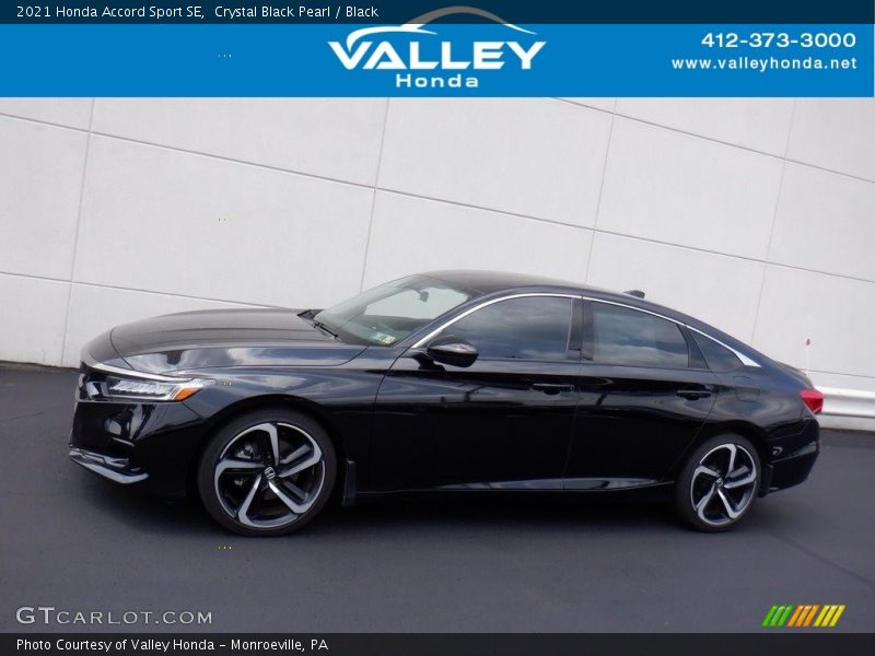 Crystal Black Pearl / Black 2021 Honda Accord Sport SE
