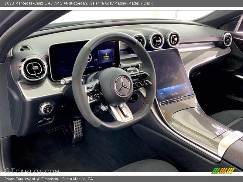 Selenite Gray Magno (Matte) / Black 2023 Mercedes-Benz C 43 AMG 4Matic Sedan