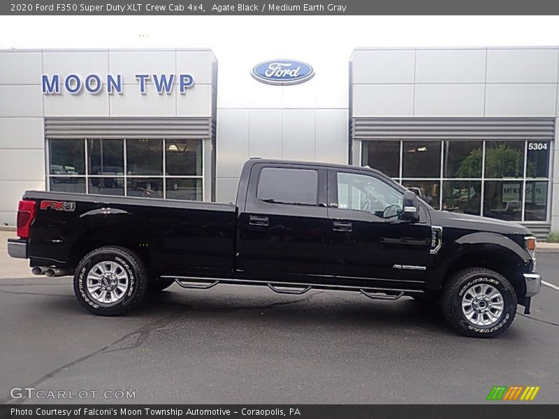 Agate Black / Medium Earth Gray 2020 Ford F350 Super Duty XLT Crew Cab 4x4