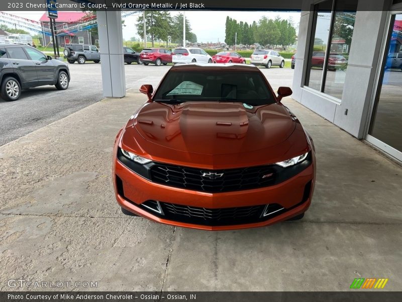 Vivid Orange Metallic / Jet Black 2023 Chevrolet Camaro LS Coupe
