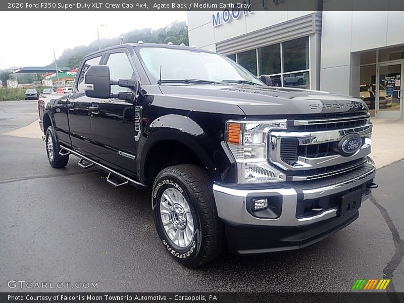 Agate Black / Medium Earth Gray 2020 Ford F350 Super Duty XLT Crew Cab 4x4