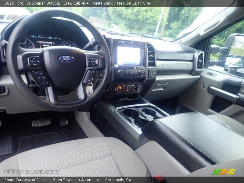 Agate Black / Medium Earth Gray 2020 Ford F350 Super Duty XLT Crew Cab 4x4