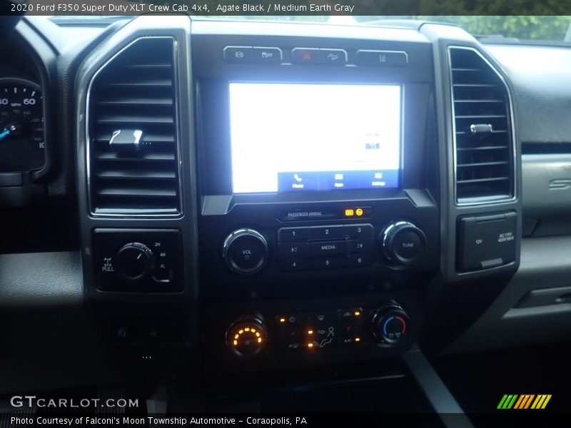Agate Black / Medium Earth Gray 2020 Ford F350 Super Duty XLT Crew Cab 4x4