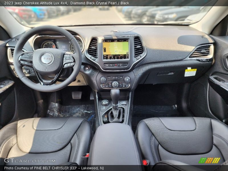 Diamond Black Crystal Pearl / Black 2023 Jeep Cherokee Altitude Lux 4x4