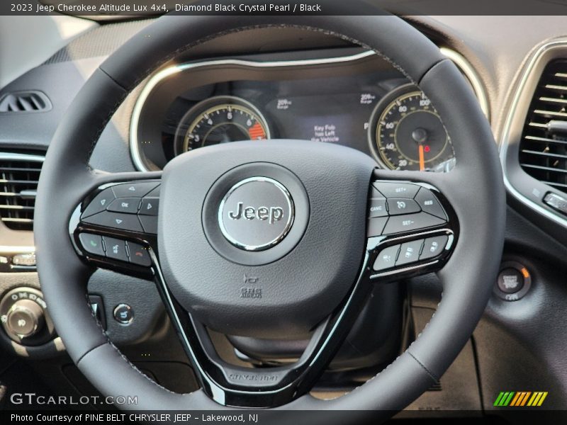 Diamond Black Crystal Pearl / Black 2023 Jeep Cherokee Altitude Lux 4x4