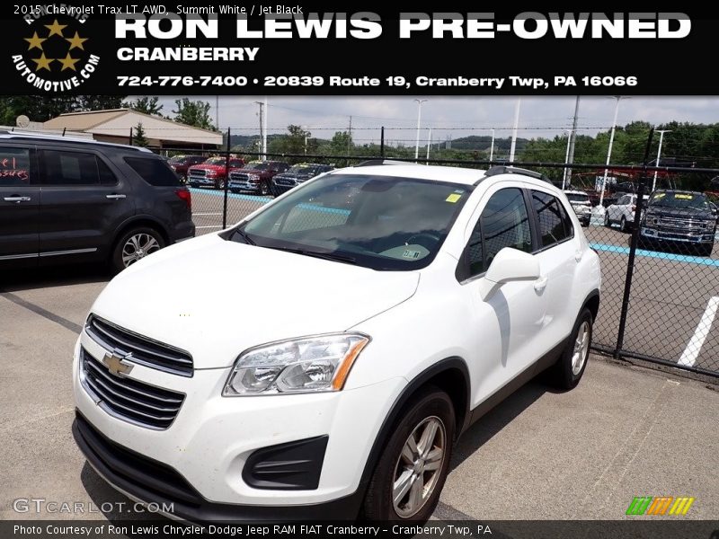 Summit White / Jet Black 2015 Chevrolet Trax LT AWD
