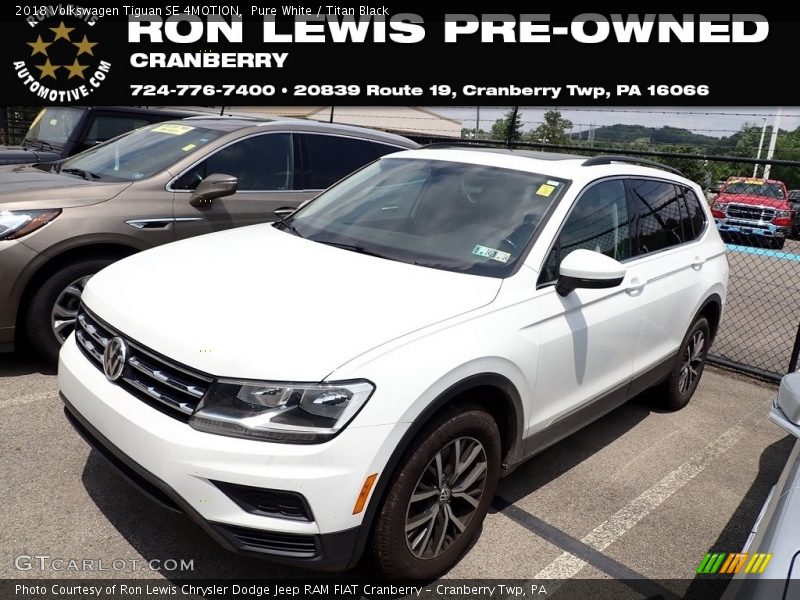 Pure White / Titan Black 2018 Volkswagen Tiguan SE 4MOTION