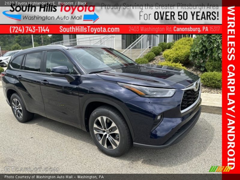 Blueprint / Black 2023 Toyota Highlander XLE