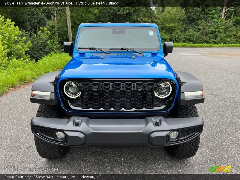 Hydro Blue Pearl / Black 2024 Jeep Wrangler 4-Door Willys 4x4