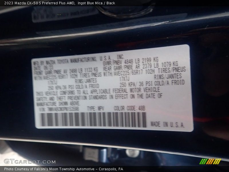 Ingot Blue Mica / Black 2023 Mazda CX-50 S Preferred Plus AWD