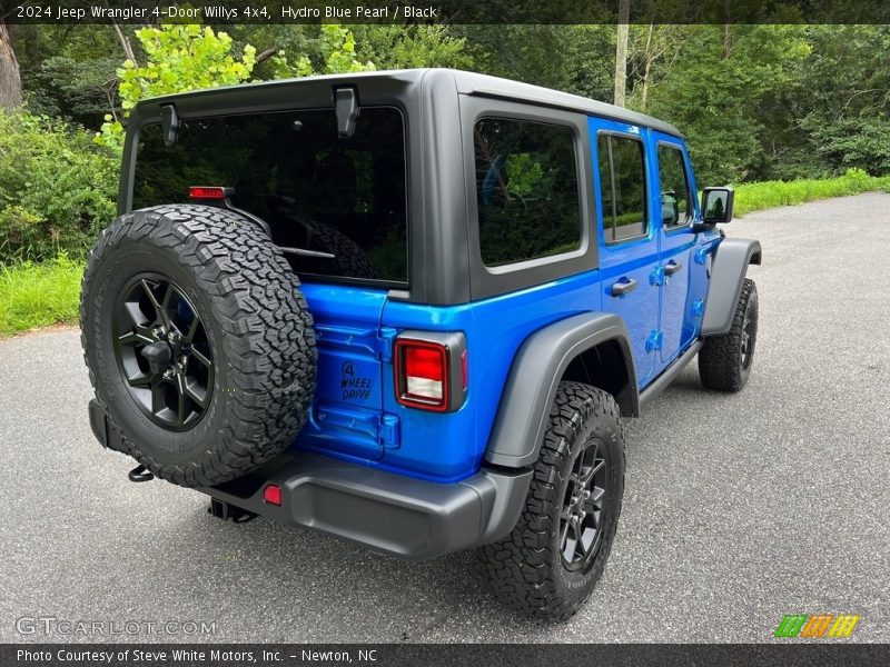 Hydro Blue Pearl / Black 2024 Jeep Wrangler 4-Door Willys 4x4