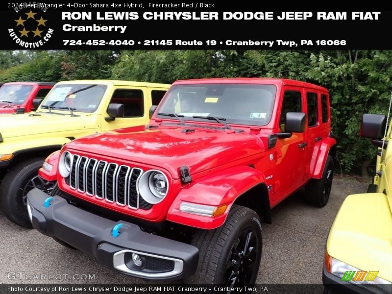 Firecracker Red / Black 2024 Jeep Wrangler 4-Door Sahara 4xe Hybrid