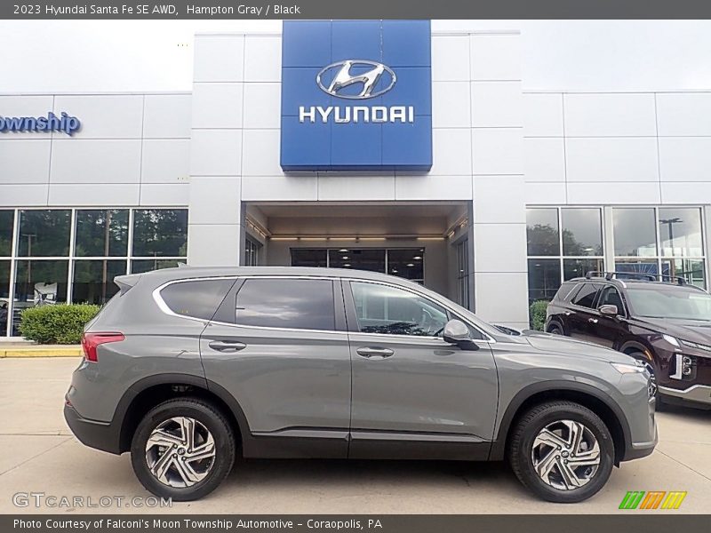 Hampton Gray / Black 2023 Hyundai Santa Fe SE AWD