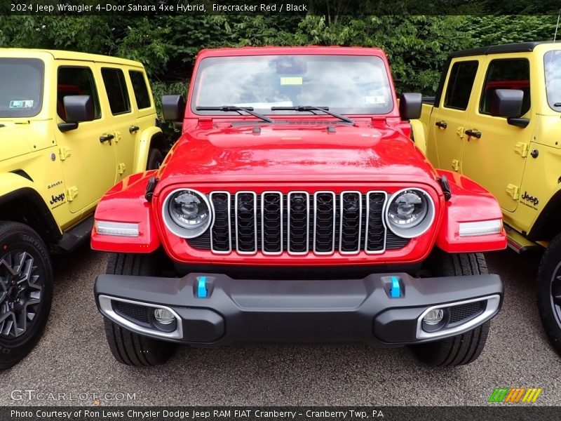 Firecracker Red / Black 2024 Jeep Wrangler 4-Door Sahara 4xe Hybrid