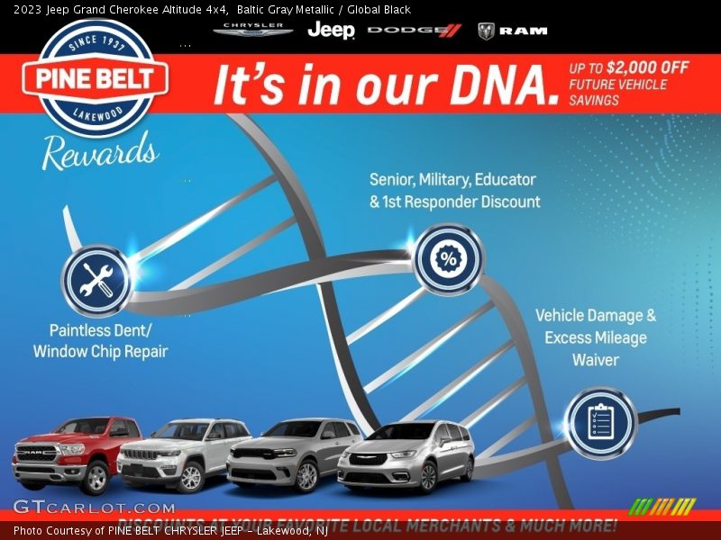 Baltic Gray Metallic / Global Black 2023 Jeep Grand Cherokee Altitude 4x4