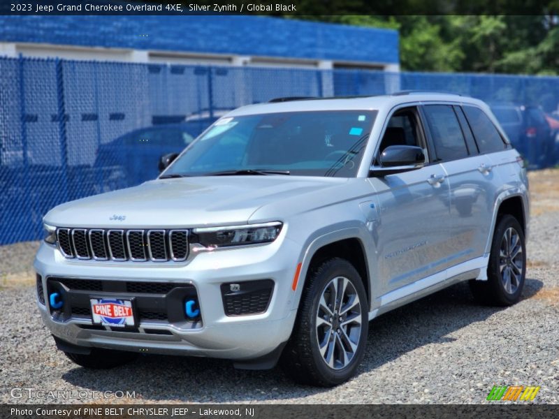 Silver Zynith / Global Black 2023 Jeep Grand Cherokee Overland 4XE