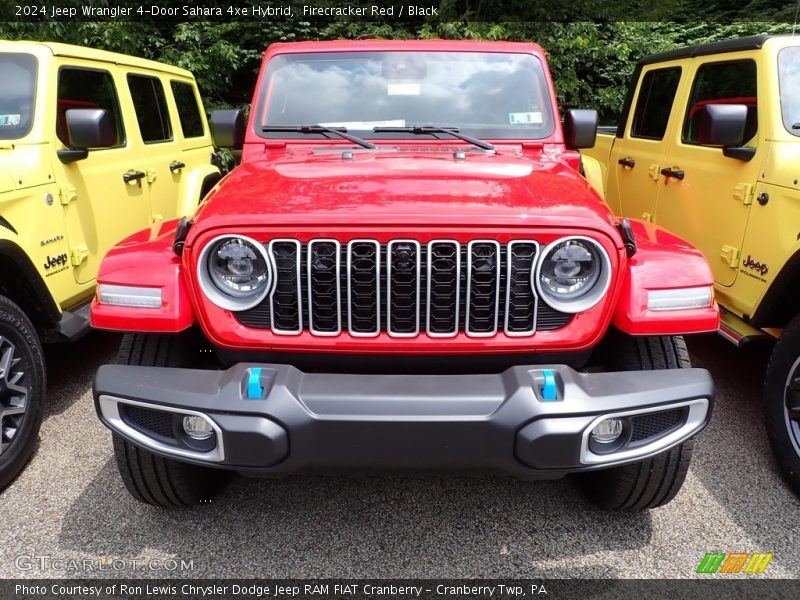 Firecracker Red / Black 2024 Jeep Wrangler 4-Door Sahara 4xe Hybrid