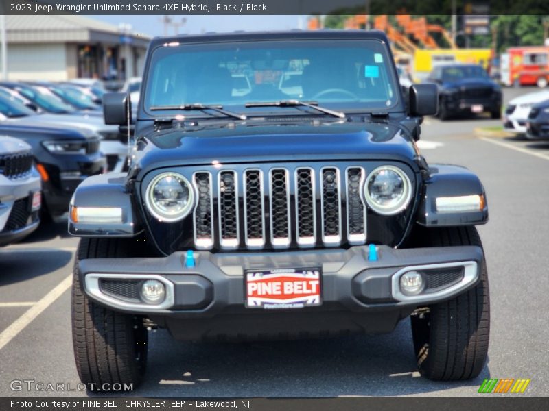 Black / Black 2023 Jeep Wrangler Unlimited Sahara 4XE Hybrid