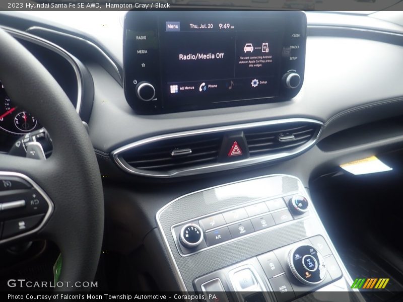 Hampton Gray / Black 2023 Hyundai Santa Fe SE AWD