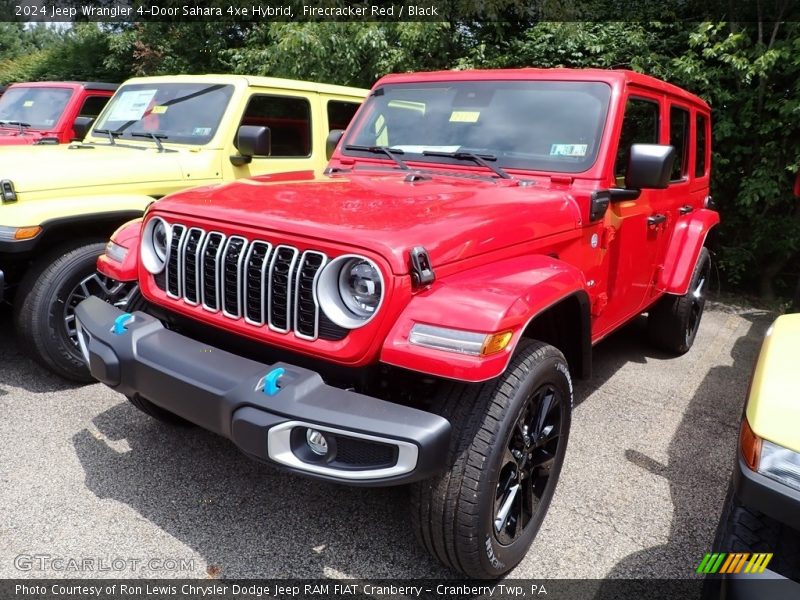 Firecracker Red / Black 2024 Jeep Wrangler 4-Door Sahara 4xe Hybrid